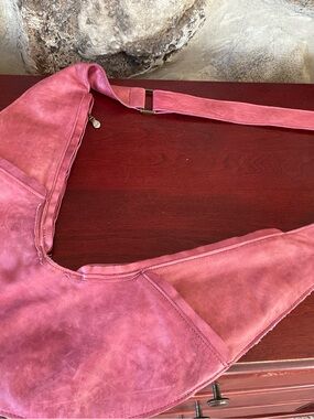 Soft Pink leather Crossbody Sash Bag